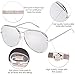 SOJOS Aviator Sunglasses Metal Frame Flat Mirrored Lens SJ1004 with Silver Frame/Silver Mirrored Lens