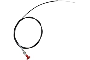 LSSOCH 72" CC66 Shut Off Cable Stop Cable Compatible with Massey Ferguson Farm Tractor 165 175 235 245 255 265 275 285 1080 1085 1100 1130 & Forklift 20C 30B 40B 50D 3165 2500 - with Red Knob
