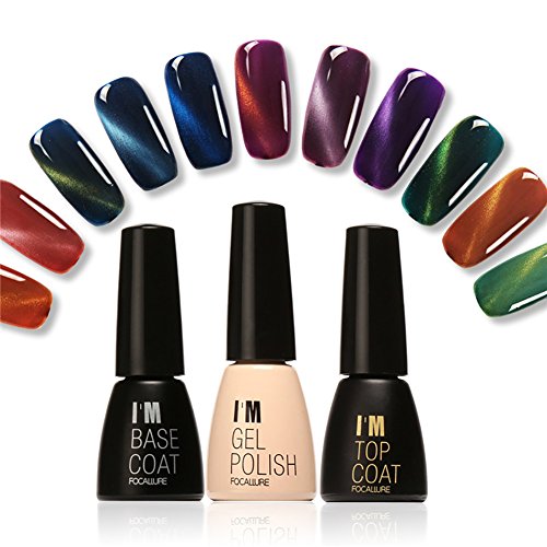 Hanyia Nail Polish 3D Cat Eye Gel Magnetic Chameleon Color Coat Soak Off UV/LED Nail Polish