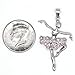 Adecco LLC Little Girl Necklace Dancer Ballet Recital Gift Ballerina Dance Necklaces Teen Girls Jewelry 16 inches (Lovely pink)