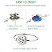 GelConnie Cloud of Life Essential Oil Diffuser Bracelet Crystal Stainless Steel Bangle Fragrance Locket Aromatherapy Jewelry for Women