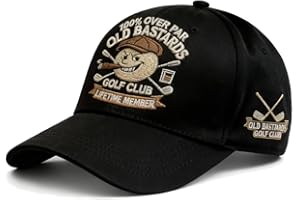 Old Bastards Golf Club Baseball Cap, 3D Old Bastards Hat, Funny Embroidered Golf Hat for Men, Adjustable Outdoor Cap