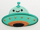 cute Alien UFO DIY Applique Embroidered Sew Iron on Patch p#2