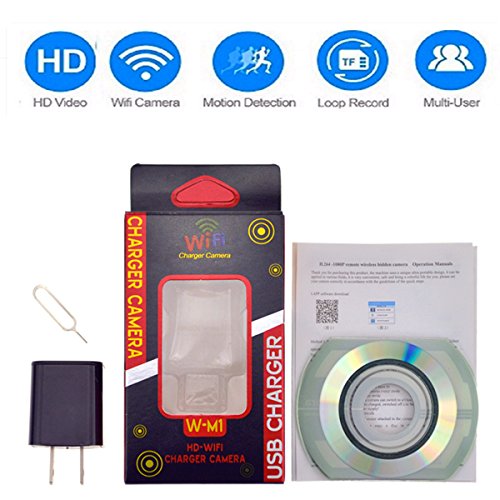 Wireless HD 1080P USB Wall Hidden Charger Adapter Home Security Nanny Camera