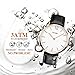 Men's Quartz Watch, Aposon Fashion Classic Business Analog Wrist Watch Casual Dress Leather Watches - Black