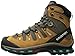 Salomon Women's Quest 4D 2 GTX W Backpacking Boot, Shrew/Camel Gold Leather/Teal Blue Fabric, 7.5 M US
