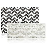 TopCase 2 in 1 - Chevron Series Ultra Slim Light Weight Hard Case Cover Plus Matching Color Chevron Zig-Zag Keyboard Cover Skin for Macbook Pro 13-inch 13