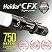 Heider CFX Super Power Rechargeable Handheld Flashlight - Next Generation CREE LED - Waterproof - Gold Plated Inner Parts - 6 Different Lighting Modes - Zoomable
