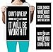 Don't Give Up (13x19) Motivational (3-Set) Inspirational Posters Quote Wall Workout Sports Art – Black & White Boy Girl Teen Fitness Wall Home Decor Office Classroom Dorm Room Gym Entrepreneur