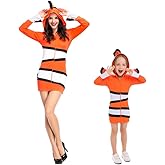 KDranxi Animal Onesie for Kids, Parent-Child Costumes,Ocean Theme Party Costumes,Halloween Cosolay Stage Performance Costumes