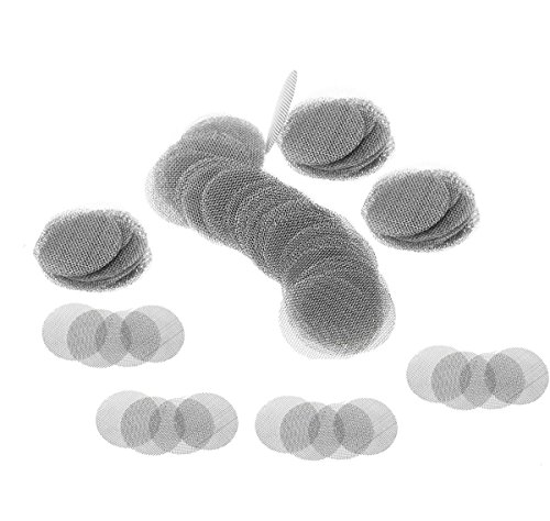 Haobase 200Pcs Stainless Steel Screens For Tobacco Pipes 0.750 (3/4th) Inch Size