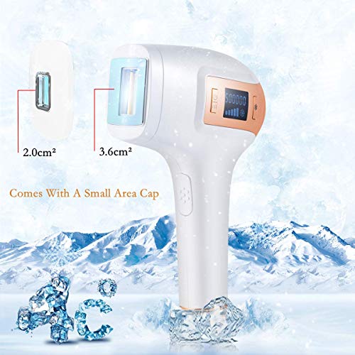TUMAKOU IPL Hair Removal System - Permanent Hair Removal Device for Women and Men - Ice Cool Compress - 500,000 Flashes - Home Use Painless IPL Hair Removal Epilator for Face, Body, Bikini,Back,Lips - Thumbnail 3