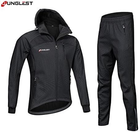 Fleece Windproof sports pants, ideal for biking, jogging, walking, running, fishing, for autumn and winter,JUNGLEST