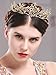 Aukmla Vintage Crown Baroque Gold Tiara Wedding Bridal Hair Accessories Headband for Women and Girls