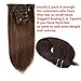 Lovbite Clip in Hair Extensions Real Human Hair Dark Brown 14Inch Straight Hair Clip in Extensions 100g 7Pcs with 16Clips