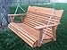 LETANG Kilmer Creek 4 Foot Cedar Porch Swing, Stained Finish, Amish Crafted, Includes Chain & Springs