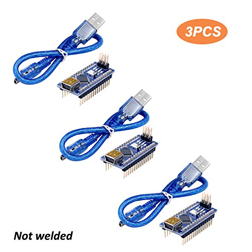 Longruner for Arduino Mini Nano V3.0 ATmega328P 5V 16M Micro Controller Board Module with USB Cable for Arduino 3pcs