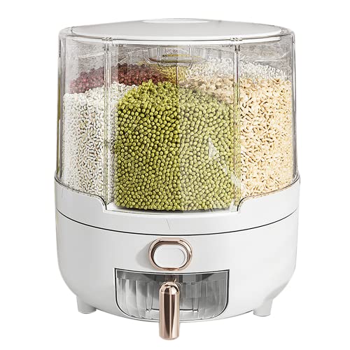 AHOUGER 2023 Cereal Dispenser Lentil Dispenser, Rotating Grain Dry Food