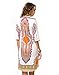 DH APPLE Women Bohemian V Neck Vintage Printed Ethnic Style Summer Shift Dress (M)