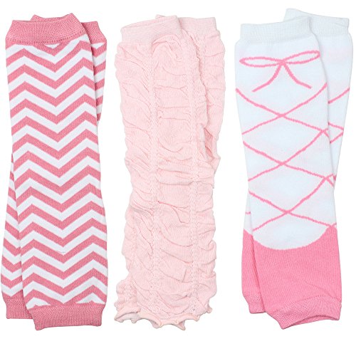 3 Pairs of girls juDanzy baby Leg Warmers for newborn, infant, toddler