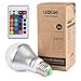 LEDGLE Dimmable A19 E26 LED Light Bulb 5W RGB 16 Colors Remote Controller Included