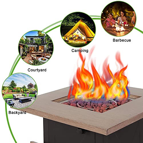 LEGACY HEATING Propane Fire Pit Table 28 inch Outdoor Gas Fire Pit