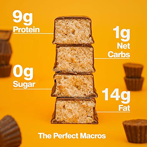 Real Ketones Keto Protein Meal Bar, 12Pack, Peanut Butter Cup with D