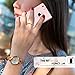 FYY Leather Case with Mirror for iPhone 6S Plus/iPhone 6 Plus, Leather Wallet Flip Folio Case with Mirror and Wrist Strap for iPhone 6S Plus/6 Plus Pink