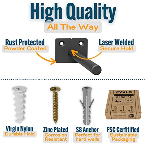 EVALD Original Floating Shelf Bracket 6Inch Floating Mantel Bracket