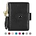 ZOOEASS Women's Mini Credit Card Case Wallet with ID Window and Card Holder purse 9 Colors(Black)