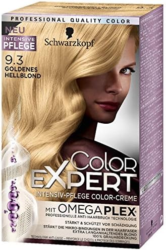 Schwarzkopf Color Expert Intensive Care Colour Cream 9.3 Golden Light Blonde Pack of 3 x 167 ml