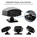 12V Portable Car Heater,Automobile Windscreen Fan, Windshield Car Heater, Cooling Car Fan, Fast Heating Defrost Defogger, Auto Ceramic Heater Fan 3-Outlet Plug in Cigarette Lighter (Black)