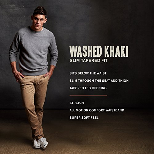 Dockers Men's Slim Tapered Fit Washed Khaki Pant