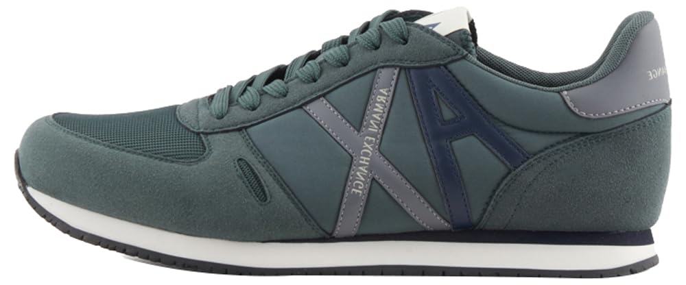 Armani Exchange Men's Retro Trainer Sneaker,B.Green+Night S+Q.SH, 12UK Image