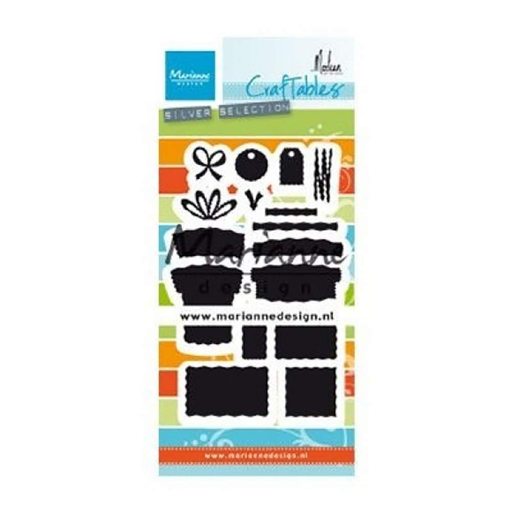 Marianne Design Craftables Presents by Marleen, Metal, Silver or White, Small