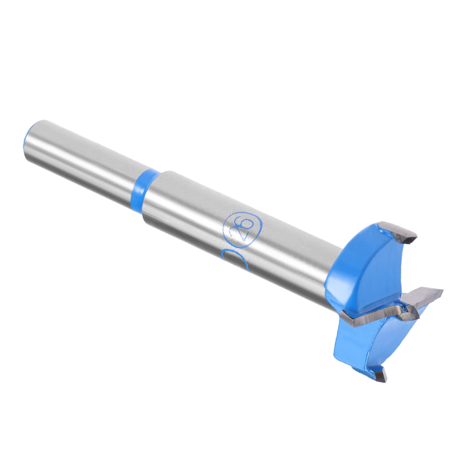 Kozelo Forstner Drill Bit - [26mm] Tungsten Carbide Auger Opener for Wood Furniture Hinge Woodworking Use, Round Shank, Dark Blue