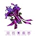 Bodarind Artificial Wedding Bouquet Casading Rose Flowers with Rhinestone for Bride and Bridesmaid,Waterfall Flowers Bunch for Decorations