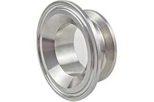 HEZONGSION 1.5" x 2" Tri Clamp Weldless Reducer Sanitary Bowl-type Concentric Fitting End Cap Adapter,SS304 Stainless Steel