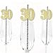 Gold Glitter 30 Party Straws - No-Mess Real Gold Glitter Cut-Out Numbers & Decorative 30th Birthday Party Paper Straws - Set of 24