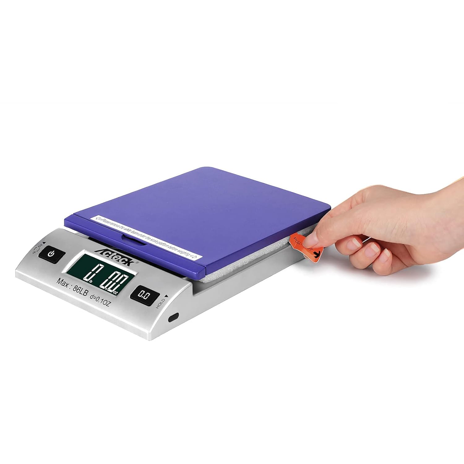 Acteck 86LBx0.1OZ Digital Shipping and Postal Scale with Batteries and AC Adapter (A-DS86 Blue): Industrial & Scientific