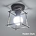 Lysed Semi-Flush Mount Ceiling Light,Industrial Vintage Chic Style Ceiling Lamp for Dining Room Home Decoration