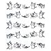 Bhbuy 2 Sheets 3D Transfer Style Cute Cat Nail Art Stickers Manicure Nail Polish Decal