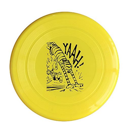 AOLM Calvin Tiger Hobbes Cartoon Outdoor Game Frisbee Flyer Frisbee Yellow