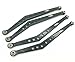 Treal Aluminum Upper Suspension Link Rod Linkage Arm for 1/10 Axial Wraith Black -4pcs Set