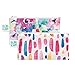 Bumkins Reusable Snack Bags, for Kids School Lunch and for Adults Portion, Washable Fabric, Waterproof Cloth Zip Bag, Supplies Travel Pouch, Food-Safe, 2-pk Watercolors and Brushstrokes