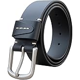 Men's Genuine Leather Casual Real Leather belt Every Day Jeans Belts, Handmade Men Leather Belt with Gift Box