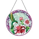 Round Hummingbird Suncatcher Window Decor