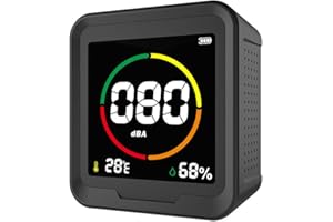 LSENLTY 3-in-1 Decibel Meter, 30-110dB Range Sound Level Meter, Portable Decibel Monitor with LED Display Noise, Temp & Humidity, Sound Decibel Meter for Home, Classroom, Guitar Room, Bedroom