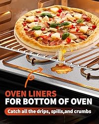 3 Pack Oven Liners for Bottom of Oven, 17x25" Large