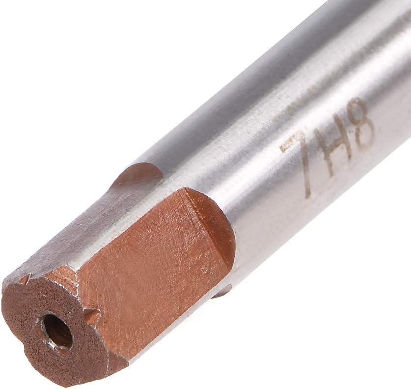 sourcing map Hand Reamer 7mm Alloy Tool Steel H8 6 Straight Flutes Hand Milling Cutter Tool Metric Reaming Drill Bit for Metal - Image 5